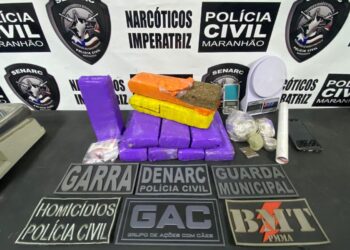 Operação contra o tráfico prende três pessoas e apreende quase 8 kg de drogas em Imperatriz