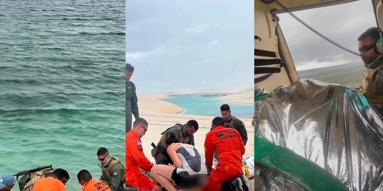 VÍDEO: Turista de São Paulo é resgatado após sofrer trauma grave nos Lençóis Maranhenses