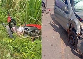 Motociclista fica gravemente ferido após colisão com picape em Coelho Neto, no MA